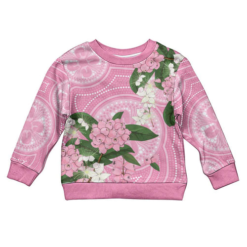 Australia Lilly Pilly Riberry Kid Ugly Christmas Sweater Aussie Native Flowers Indigenous Art - Aussie Hoodie