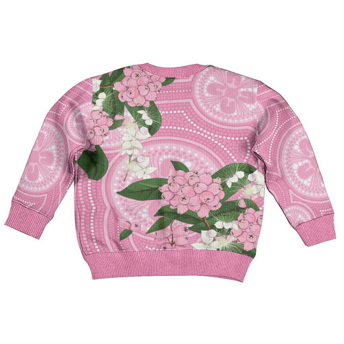 Australia Lilly Pilly Riberry Kid Ugly Christmas Sweater Aussie Native Flowers Indigenous Art - Aussie Hoodie