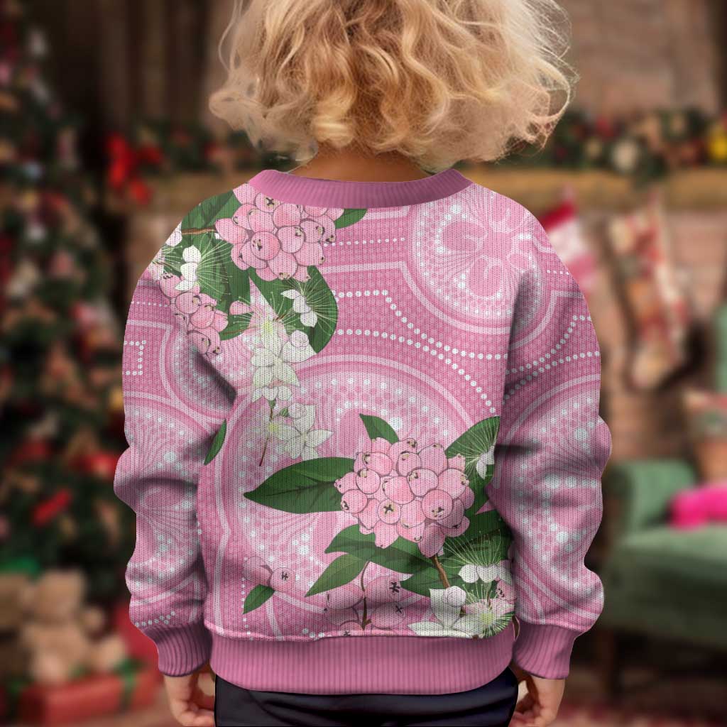 Australia Lilly Pilly Riberry Kid Ugly Christmas Sweater Aussie Native Flowers Indigenous Art - Aussie Hoodie