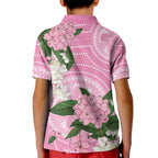 Australia Lilly Pilly Riberry Kid Polo Shirt Aussie Native Flowers Indigenous Art - Aussie Hoodie