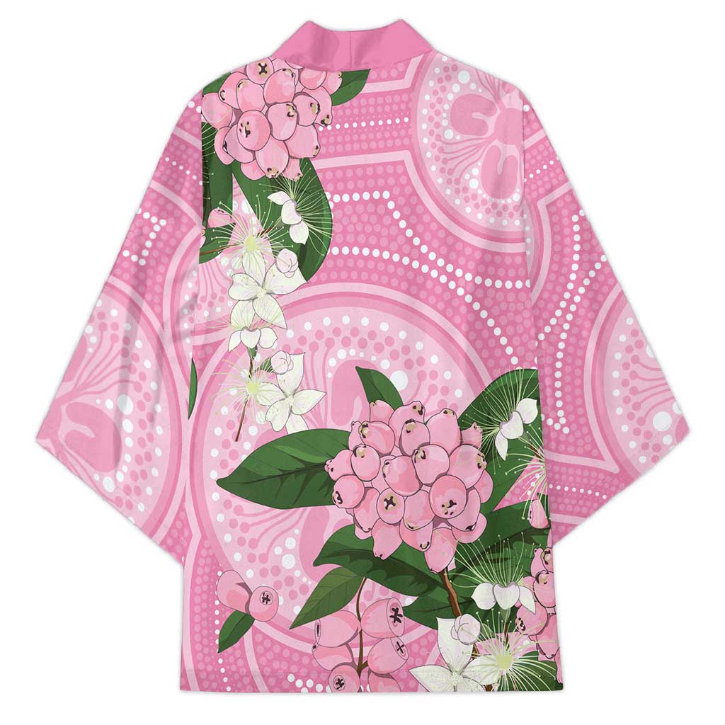Australia Lilly Pilly Riberry Kimono Aussie Native Flowers Indigenous Art - Aussie Hoodie