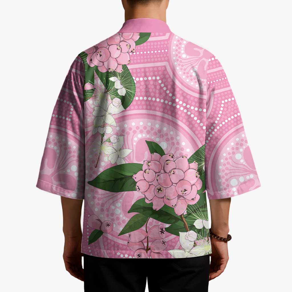 Australia Lilly Pilly Riberry Kimono Aussie Native Flowers Indigenous Art - Aussie Hoodie