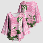 Australia Lilly Pilly Riberry Kimono Sleeve Blouse Aussie Native Flowers Indigenous Art - Aussie Hoodie