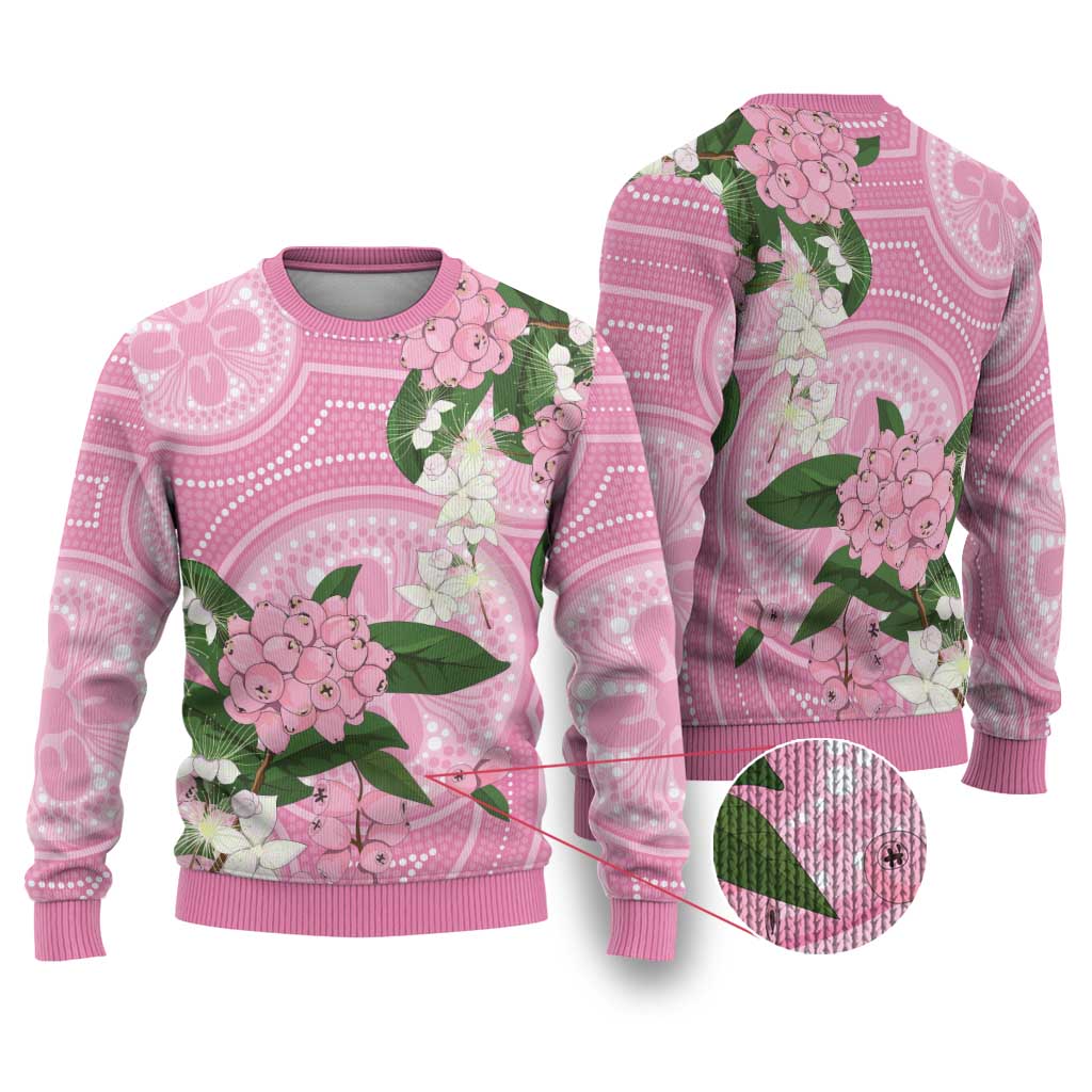 Australia Lilly Pilly Riberry Ugly Christmas Sweater Aussie Native Flowers Indigenous Art - Aussie Hoodie