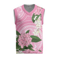 Australia Lilly Pilly Riberry Christmas Knitted V-Neck Vest Aussie Native Flowers Indigenous Art - Aussie Hoodie