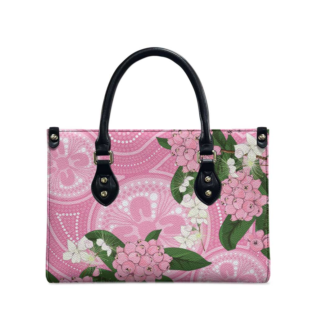 Australia Lilly Pilly Riberry Leather Bag Aussie Native Flowers Indigenous Art - Aussie Hoodie