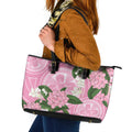 Australia Lilly Pilly Riberry Leather Tote Bag Aussie Native Flowers Indigenous Art - Aussie Hoodie