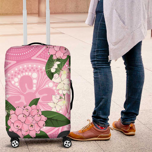 Australia Lilly Pilly Riberry Luggage Cover Aussie Native Flowers Indigenous Art - Aussie Hoodie