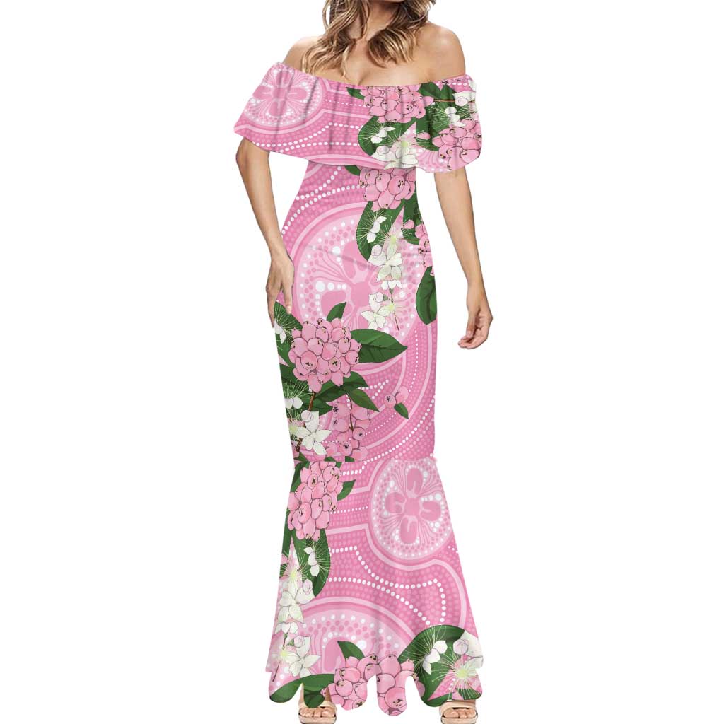 Australia Lilly Pilly Riberry Mermaid Dress Aussie Native Flowers Indigenous Art - Aussie Hoodie