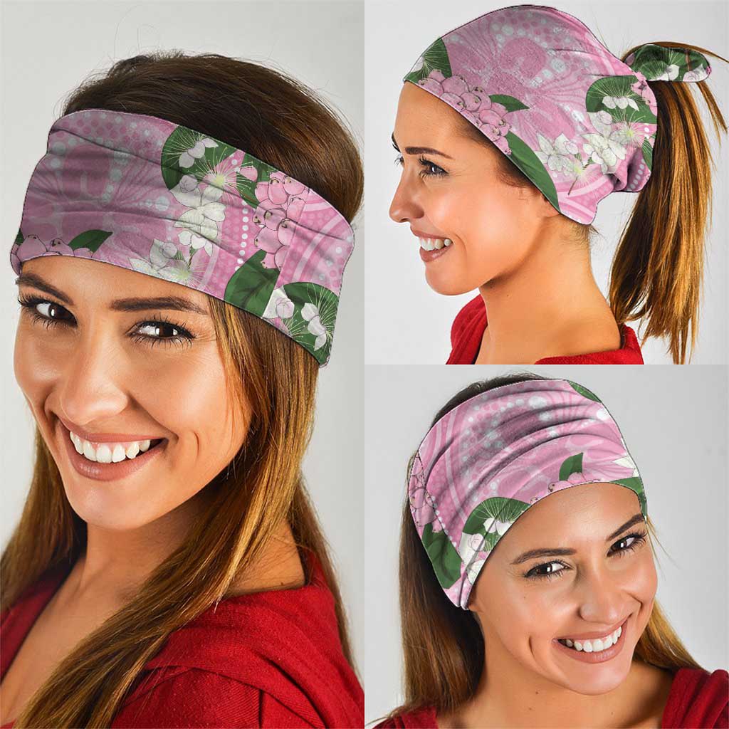 Australia Lilly Pilly Riberry Neck Gaiter Aussie Native Flowers Indigenous Art - Aussie Hoodie