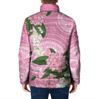 Australia Lilly Pilly Riberry Padded Jacket Aussie Native Flowers Indigenous Art - Aussie Hoodie