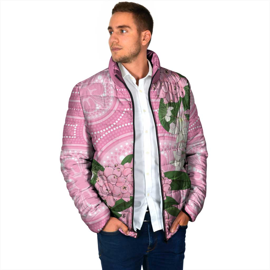 Australia Lilly Pilly Riberry Padded Jacket Aussie Native Flowers Indigenous Art - Aussie Hoodie