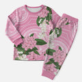 Australia Lilly Pilly Riberry Christmas Pajama Set Aussie Native Flowers Indigenous Art - Aussie Hoodie