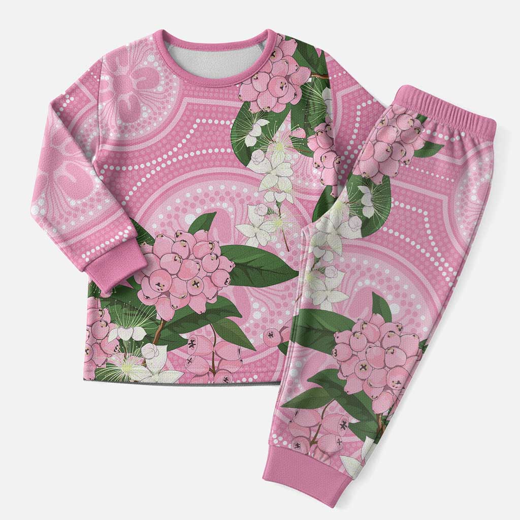 Australia Lilly Pilly Riberry Christmas Pajama Set Aussie Native Flowers Indigenous Art - Aussie Hoodie