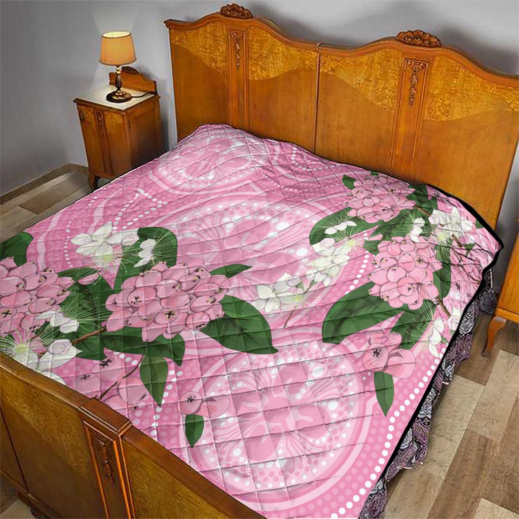 Australia Lilly Pilly Riberry Quilt Aussie Native Flowers Indigenous Art - Aussie Hoodie