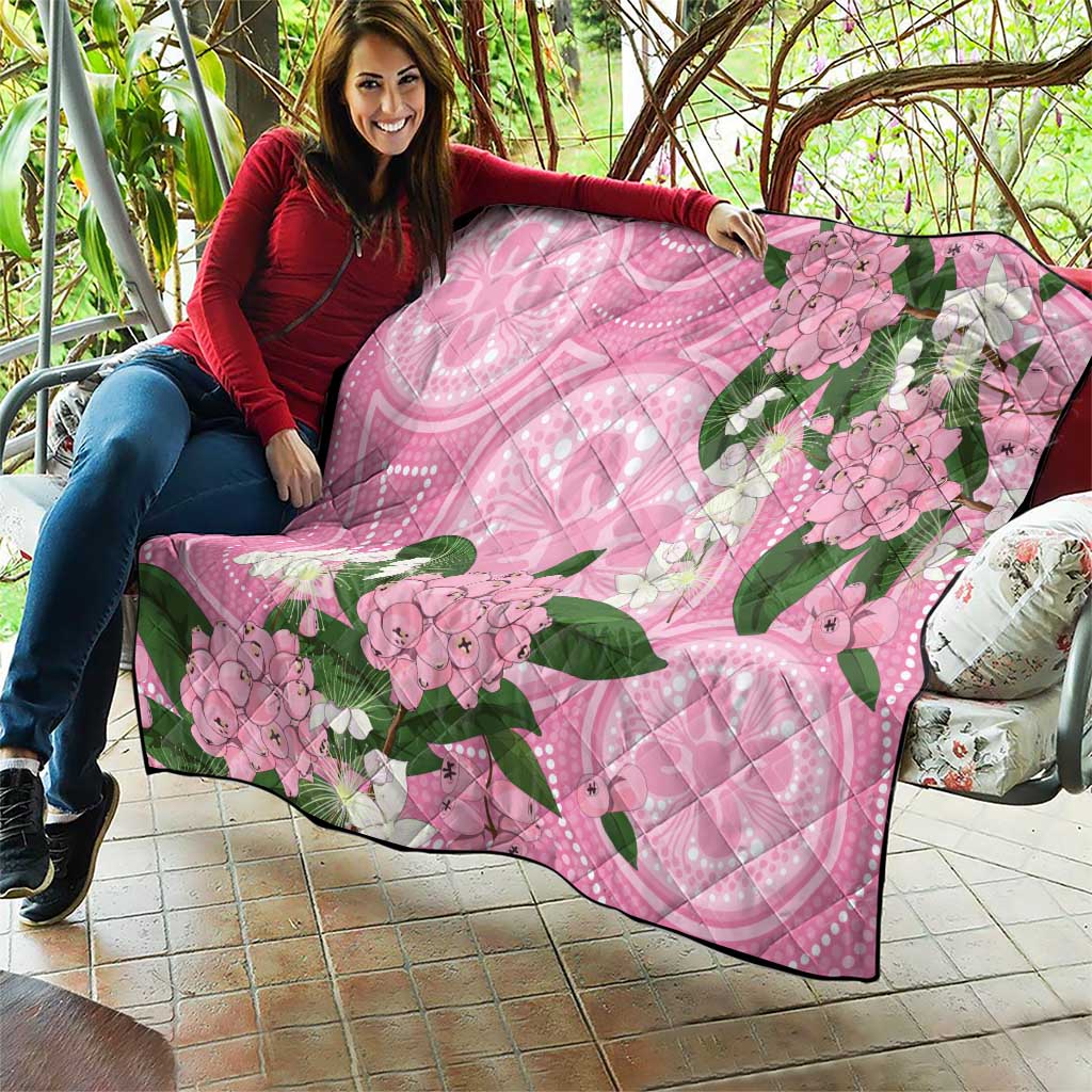Australia Lilly Pilly Riberry Quilt Aussie Native Flowers Indigenous Art - Aussie Hoodie