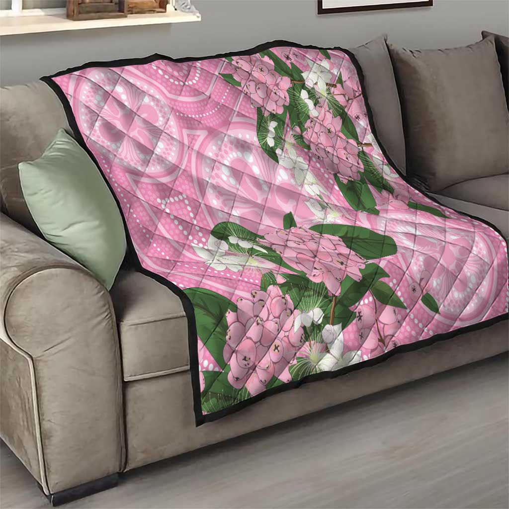 Australia Lilly Pilly Riberry Quilt Aussie Native Flowers Indigenous Art - Aussie Hoodie