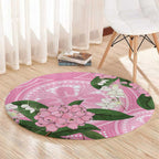 Australia Lilly Pilly Riberry Round Carpet Aussie Native Flowers Indigenous Art - Aussie Hoodie