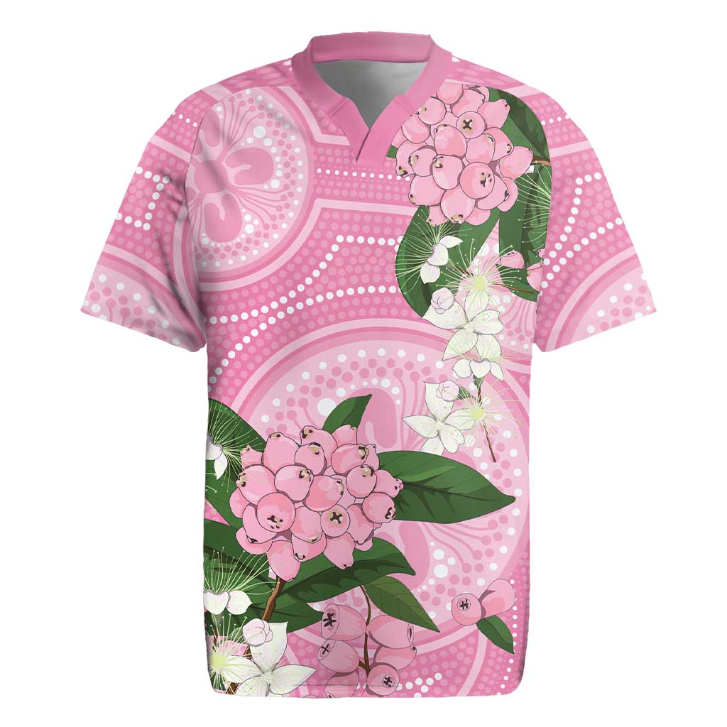 Australia Lilly Pilly Riberry Rugby Jersey Aussie Native Flowers Indigenous Art - Aussie Hoodie