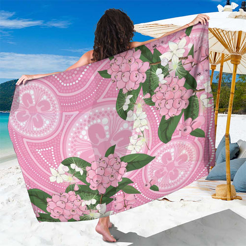 Australia Lilly Pilly Riberry Sarong Aussie Native Flowers Indigenous Art - Aussie Hoodie