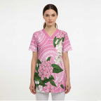 Australia Lilly Pilly Riberry Scrub Top Aussie Native Flowers Indigenous Art - Aussie Hoodie
