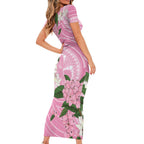 Australia Lilly Pilly Riberry Short Sleeve Bodycon Dress Aussie Native Flowers Indigenous Art - Aussie Hoodie