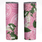 Australia Lilly Pilly Riberry Skinny Tumbler Aussie Native Flowers Indigenous Art - Aussie Hoodie