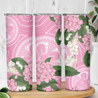Australia Lilly Pilly Riberry Skinny Tumbler Aussie Native Flowers Indigenous Art - Aussie Hoodie