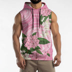 Australia Lilly Pilly Riberry Sleeveless Hoodie Aussie Native Flowers Indigenous Art - Aussie Hoodie