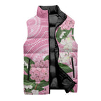 Australia Lilly Pilly Riberry Sleeveless Puffer Jacket Aussie Native Flowers Indigenous Art - Aussie Hoodie