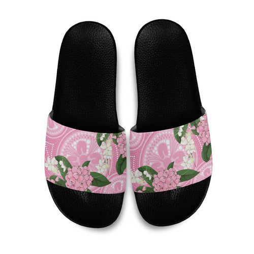 Australia Lilly Pilly Riberry Slide Sandals Aussie Native Flowers Indigenous Art - Aussie Hoodie