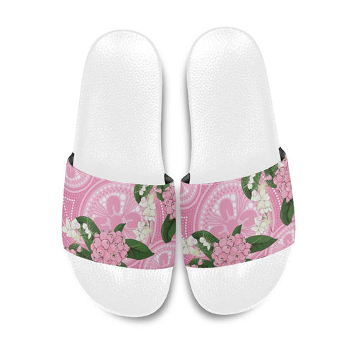 Australia Lilly Pilly Riberry Slide Sandals Aussie Native Flowers Indigenous Art - Aussie Hoodie