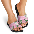 Australia Lilly Pilly Riberry Slide Sandals Aussie Native Flowers Indigenous Art - Aussie Hoodie