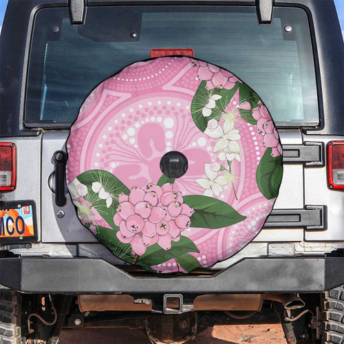 Australia Lilly Pilly Riberry Spare Tire Cover Aussie Native Flowers Indigenous Art - Aussie Hoodie