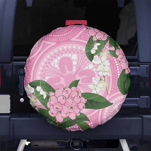 Australia Lilly Pilly Riberry Spare Tire Cover Aussie Native Flowers Indigenous Art - Aussie Hoodie