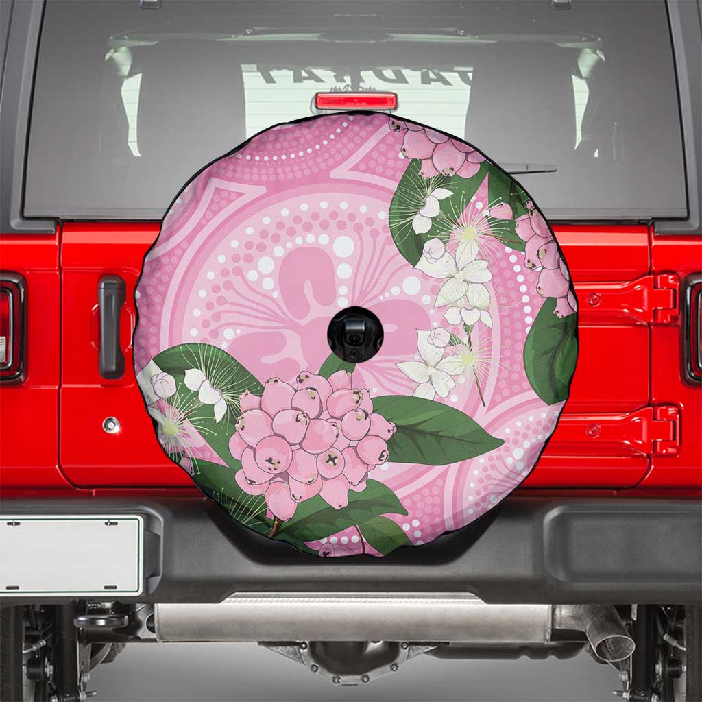 Australia Lilly Pilly Riberry Spare Tire Cover Aussie Native Flowers Indigenous Art - Aussie Hoodie