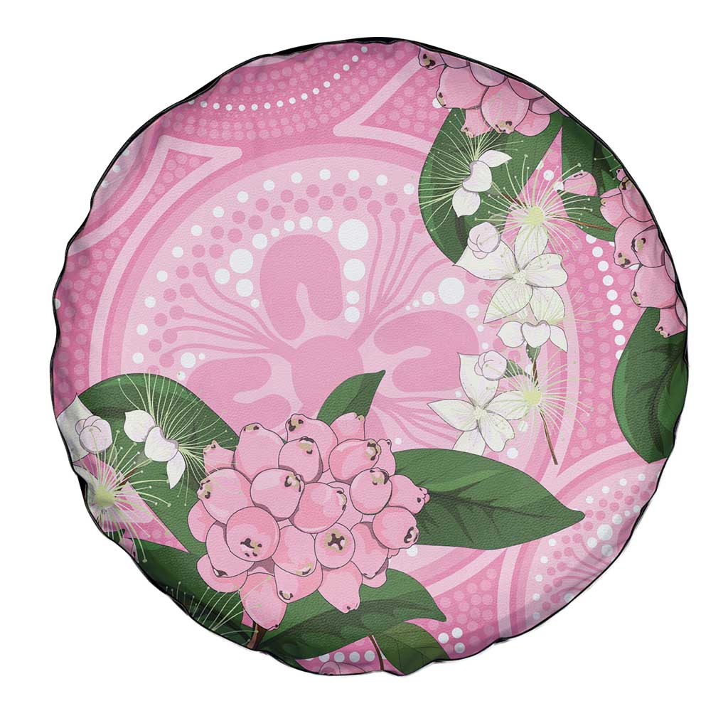 Australia Lilly Pilly Riberry Spare Tire Cover Aussie Native Flowers Indigenous Art - Aussie Hoodie