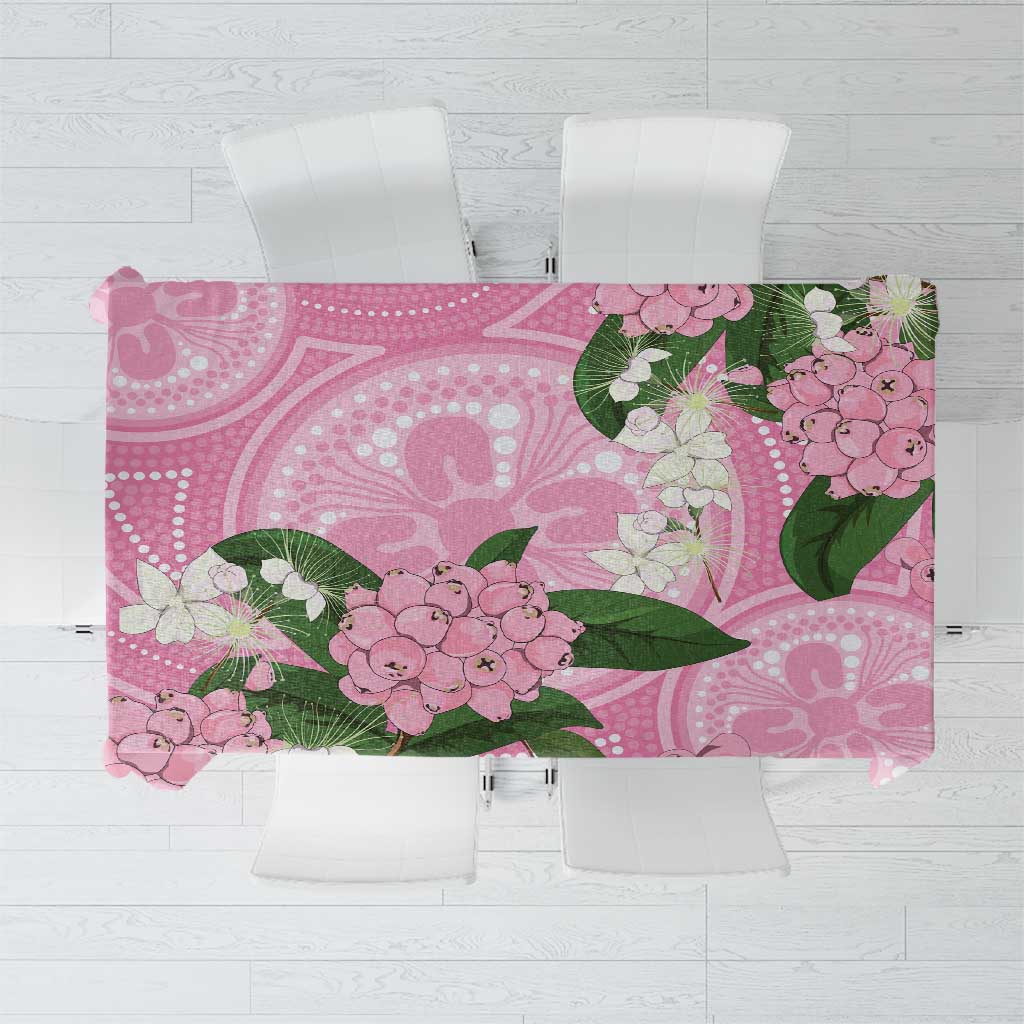 Australia Lilly Pilly Riberry Tablecloth Aussie Native Flowers Indigenous Art - Aussie Hoodie