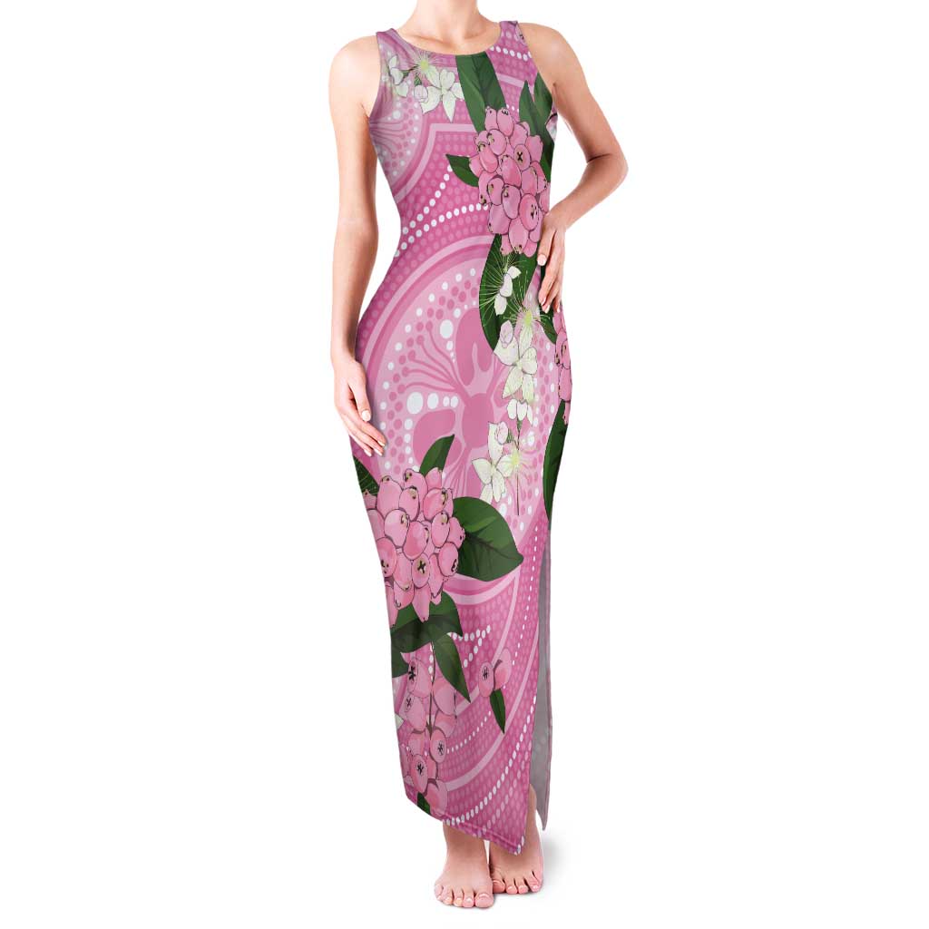Australia Lilly Pilly Riberry Tank Maxi Dress Aussie Native Flowers Indigenous Art - Aussie Hoodie