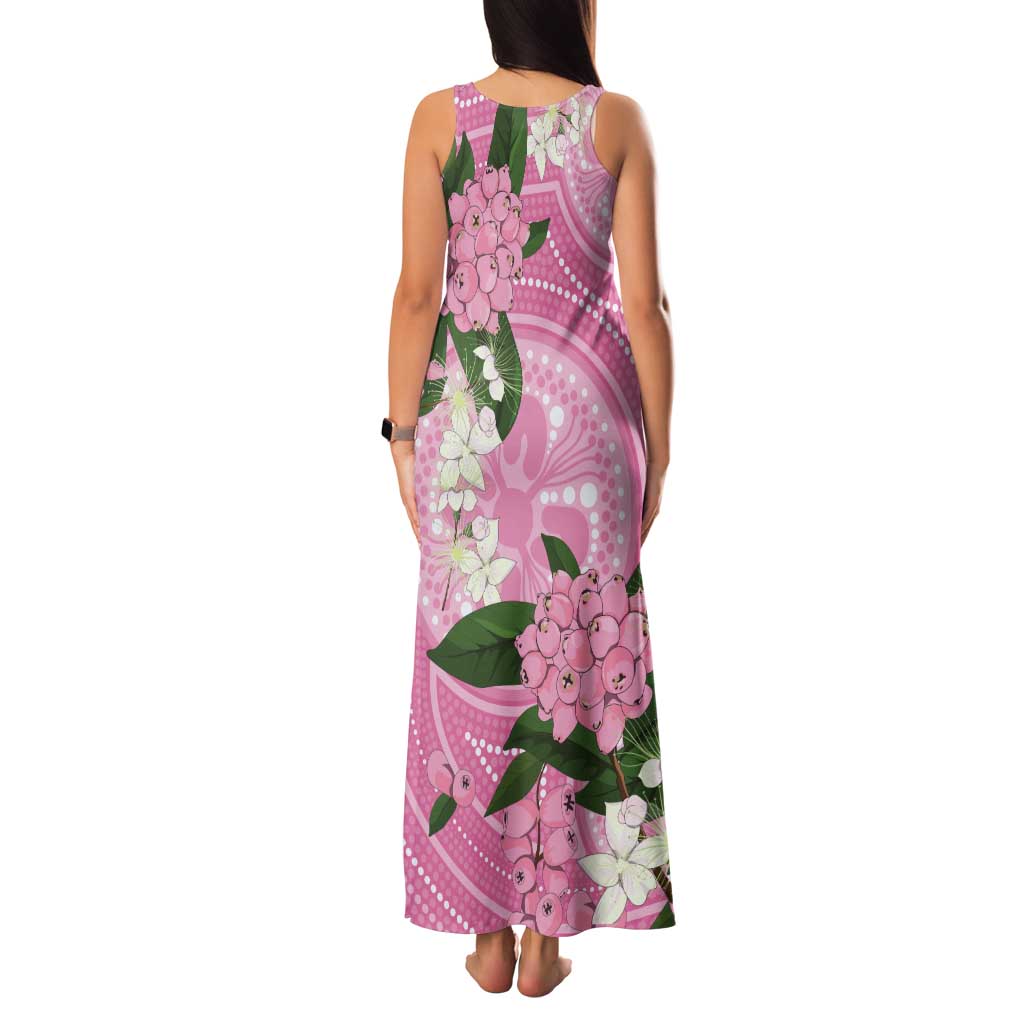Australia Lilly Pilly Riberry Tank Maxi Dress Aussie Native Flowers Indigenous Art - Aussie Hoodie