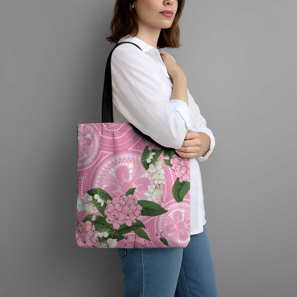 Australia Lilly Pilly Riberry Tote Bag Aussie Native Flowers Indigenous Art - Aussie Hoodie