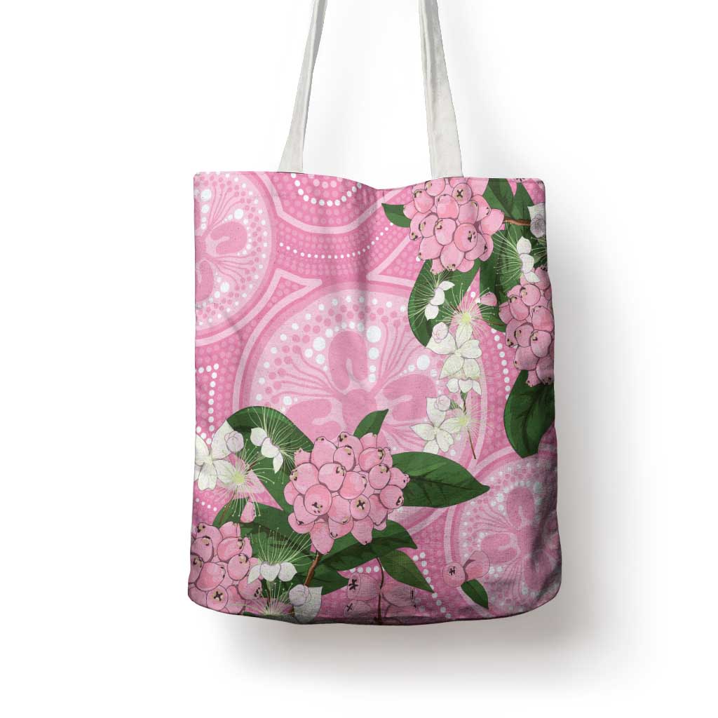 Australia Lilly Pilly Riberry Tote Bag Aussie Native Flowers Indigenous Art - Aussie Hoodie