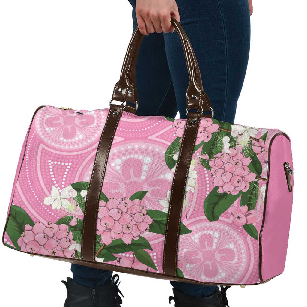 Australia Lilly Pilly Riberry Travel Bag Aussie Native Flowers Indigenous Art - Aussie Hoodie