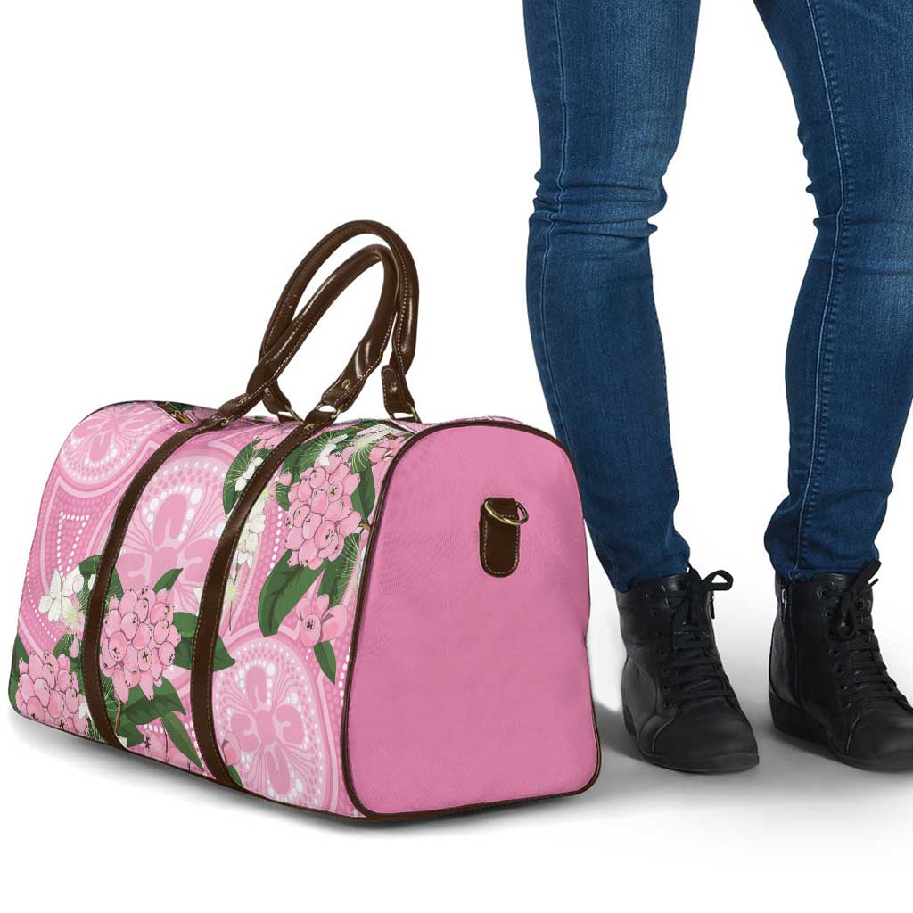 Australia Lilly Pilly Riberry Travel Bag Aussie Native Flowers Indigenous Art - Aussie Hoodie