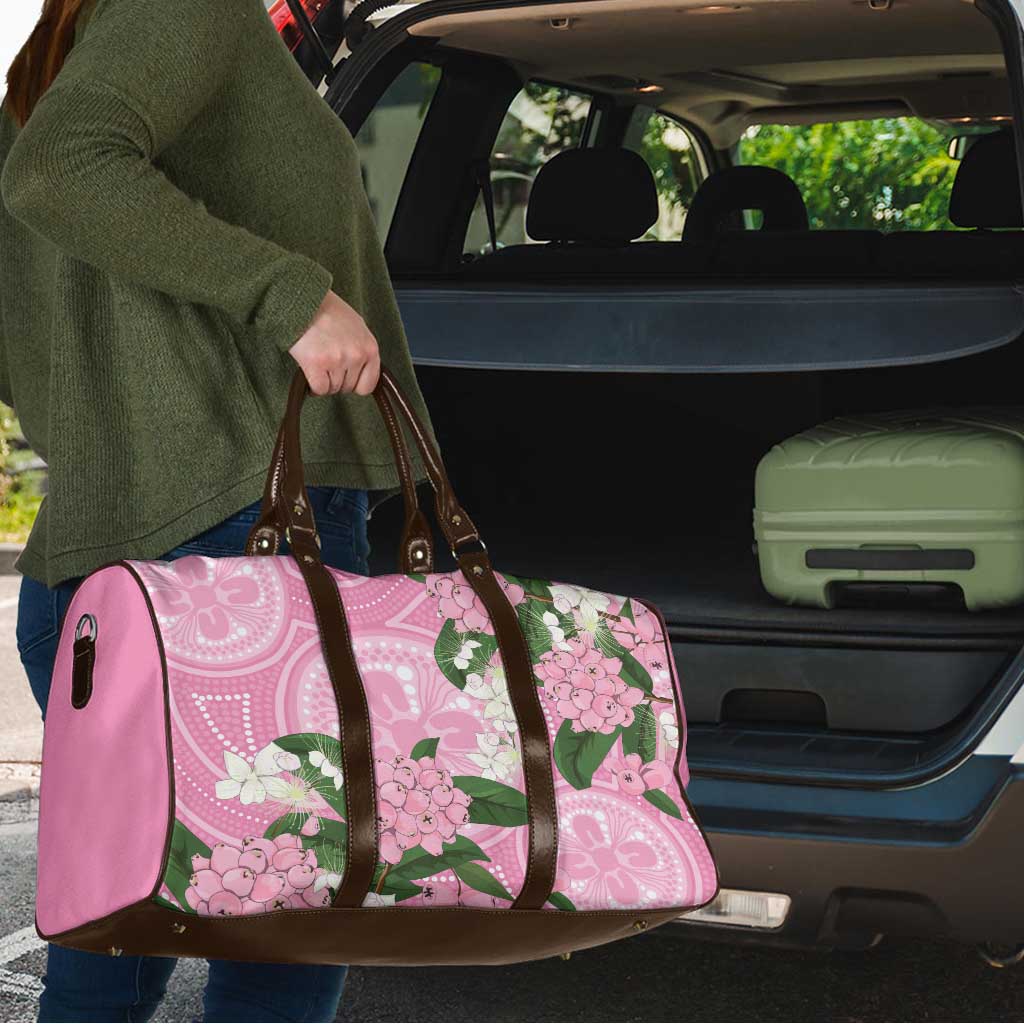 Australia Lilly Pilly Riberry Travel Bag Aussie Native Flowers Indigenous Art - Aussie Hoodie