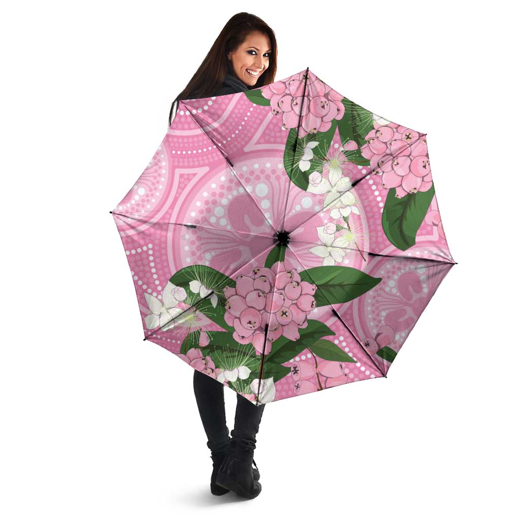 Australia Lilly Pilly Riberry Umbrella Aussie Native Flowers Indigenous Art - Aussie Hoodie