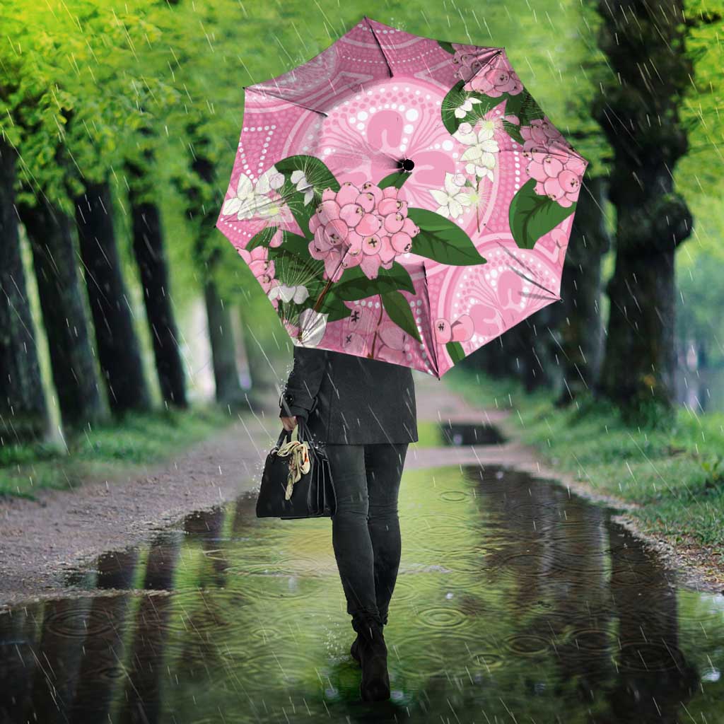 Australia Lilly Pilly Riberry Umbrella Aussie Native Flowers Indigenous Art - Aussie Hoodie