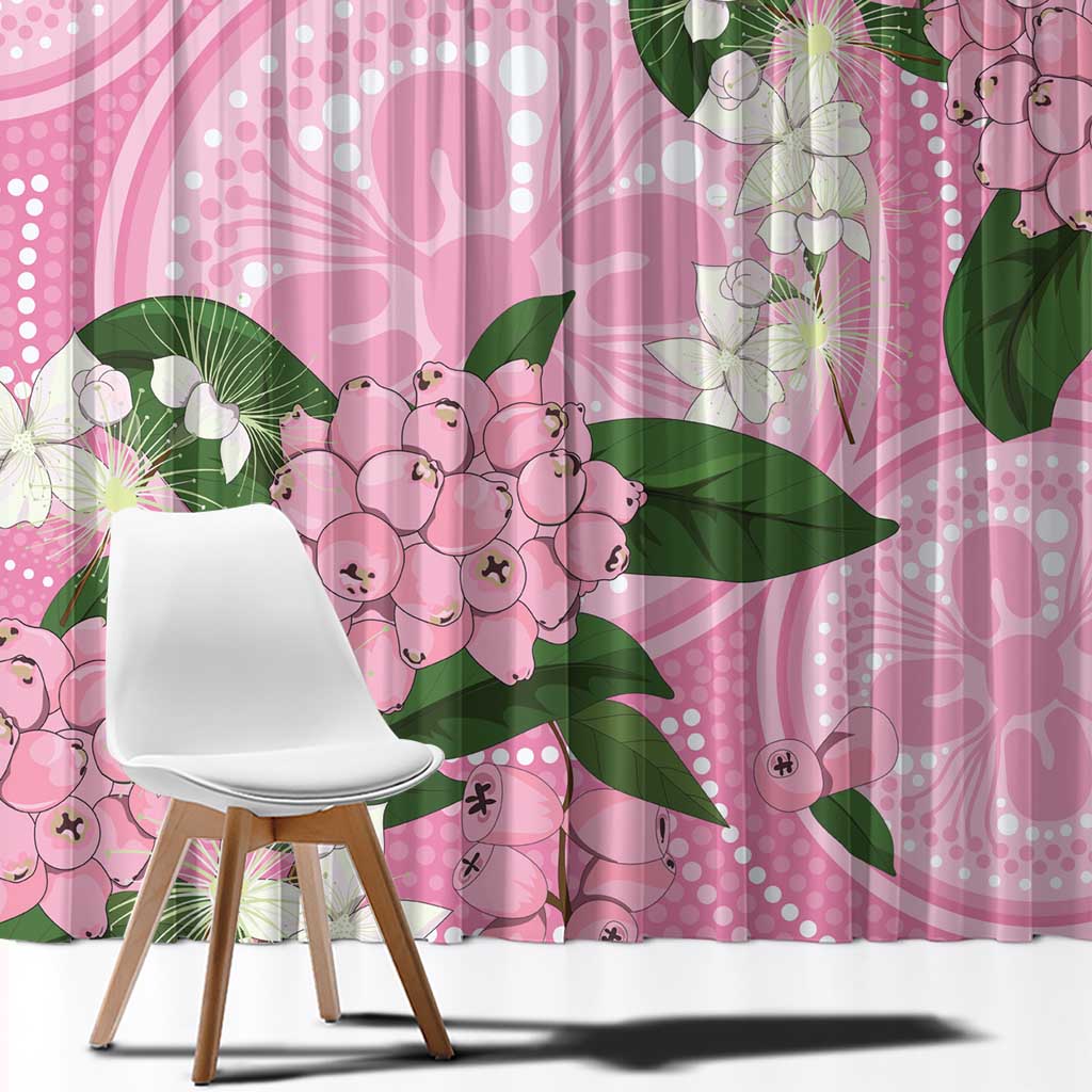 Australia Lilly Pilly Riberry Window Curtain Aussie Native Flowers Indigenous Art - Aussie Hoodie