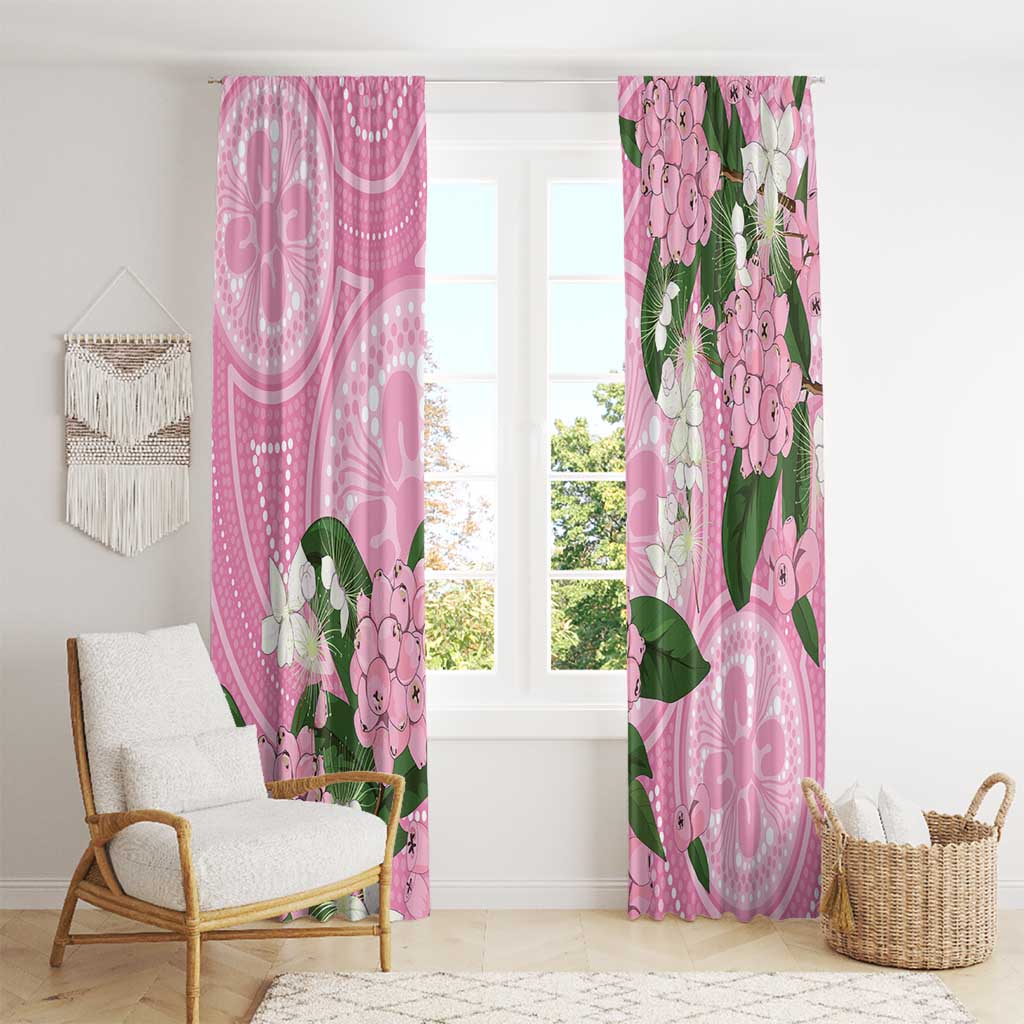 Australia Lilly Pilly Riberry Window Curtain Aussie Native Flowers Indigenous Art - Aussie Hoodie