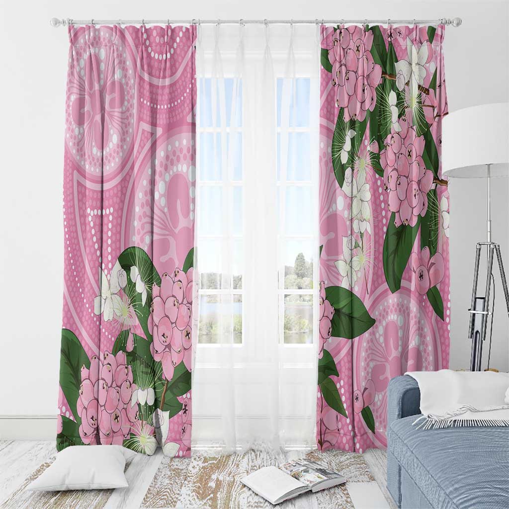 Australia Lilly Pilly Riberry Window Curtain Aussie Native Flowers Indigenous Art - Aussie Hoodie
